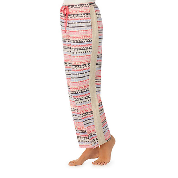 2 Pack Cuddl Duds Lounge Sleep Pants Pink Fair Isle Hearts Aztec Sweater Knit L - Picture 3 of 16